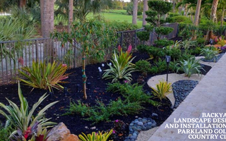 Backyard Landscape Design And Installation In Parkland Golf & Country Club