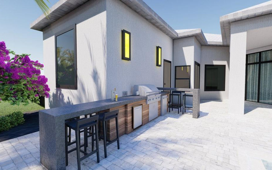 Outdoor Kitchen Design Rendering (Weston, FL)