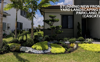 Stunning New Front Yard Landscaping In Parkland, FL (Cascata)