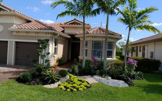 Before And After Front Yard Landscaping In Parkland (Miralago)